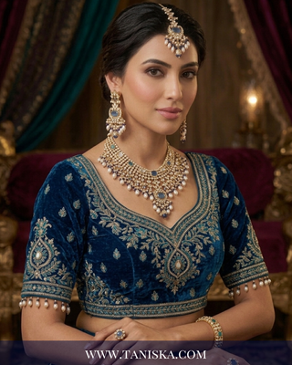 Azure Royale Kundan & Pearl Jewelry Set