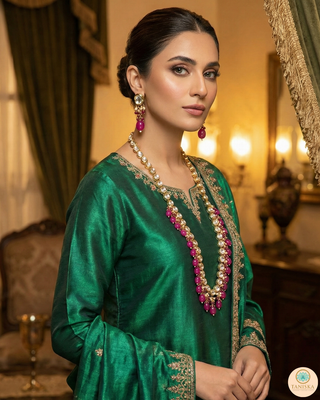 The Sovereign Ishani Ruby-Tone Heritage Haar (Hot Pink)