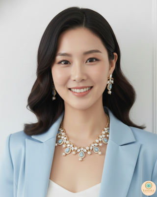 The Verra Necklace Set (Baby Blue)