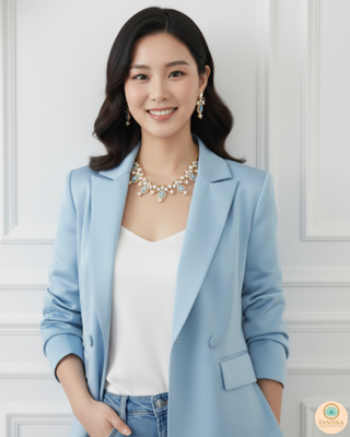 The Verra Necklace Set (Baby Blue)
