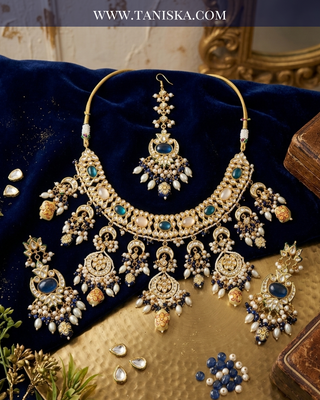 Azure Royale Kundan & Pearl Jewelry Set