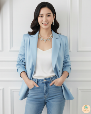 The Verra Necklace Set (Baby Blue)