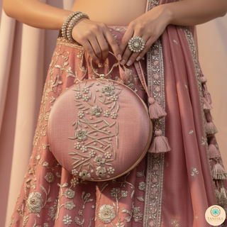 The Dusky Rose Bloom Clutch Bag