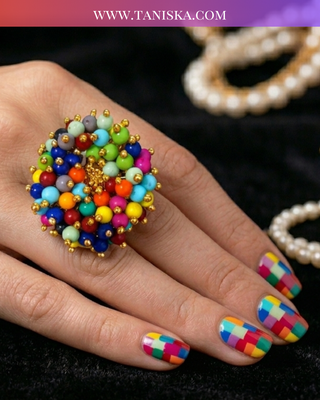 The Navrang Bead Gala Ring