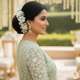 White Flower Gajra - Hair Accessory - (Single Piece)
