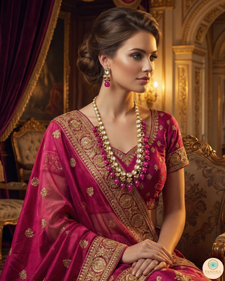 The Sovereign Ishani Ruby-Tone Heritage Haar (Hot Pink)