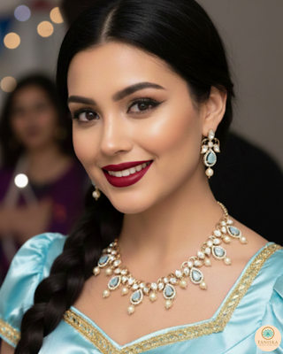 The Verra Necklace Set (Baby Blue)
