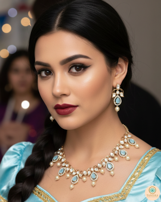 The Verra Necklace Set (Baby Blue)