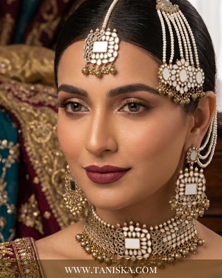 Mirror Mosaic & Pearl Bridal Set
