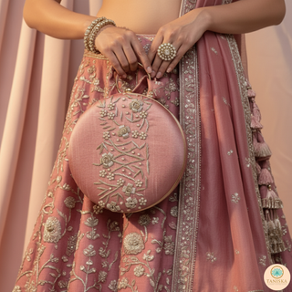 The Dusky Rose Bloom Clutch Bag