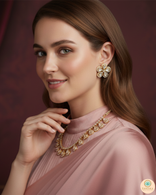 The Aurelia Floral Kundan Necklace Set