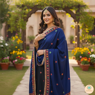 The Sapphire Sky Phulkari Dupatta