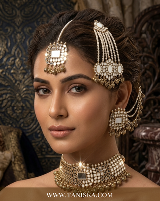 Mirror Mosaic & Pearl Bridal Set