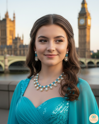 The Verra Necklace Set (Turquoise)