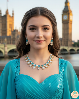 The Verra Necklace Set (Turquoise)