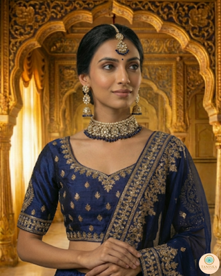 The Midnight Royale Navy & Pearl Reverse AD Choker Set
