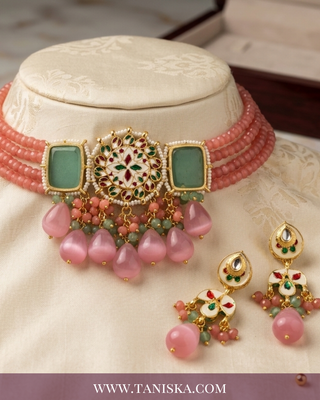 Rose & Mint Meenakari Bridal Set