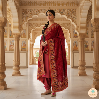The Dulha-Dulhan Phulkari Dupatta