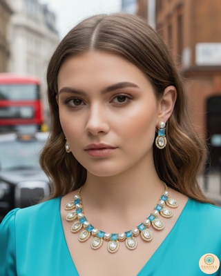 The Verra Necklace Set (Turquoise)