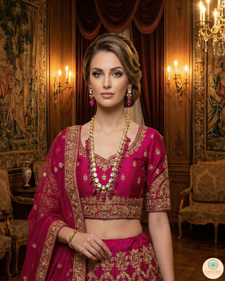 The Sovereign Ishani Ruby-Tone Heritage Haar (Hot Pink)