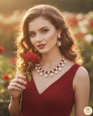 The Verra Necklace Set (Red)