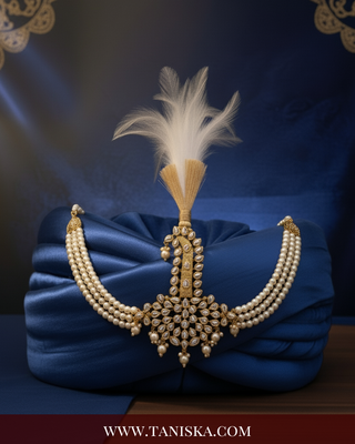 The Grand Vizier | Ornate Kundan & Ivory Plume Kalgi