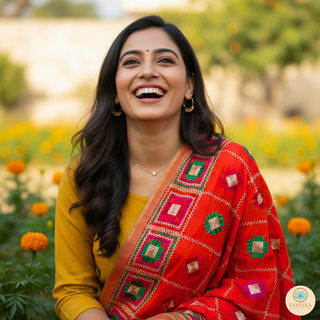 The Sunset Blaze Phulkari Dupatta