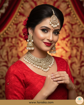 Golden 2 Traditional Necklace Set - Antique Gold