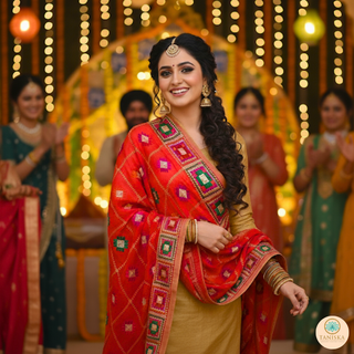 The Sunset Blaze Phulkari Dupatta