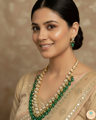 The Sovereign Ishani Heritage Haar (Emerald)