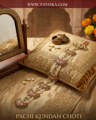 Imperial Pachi Kundan Bridal Choti