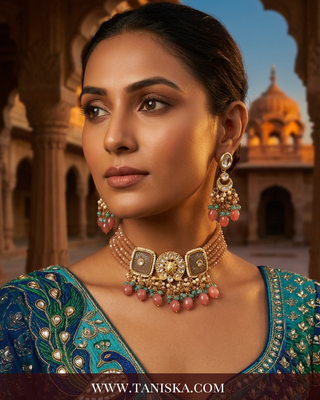 The Mayura Imperial Meenakari Choker Set