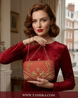 The Vermillion Heritage Bridal Clutch
