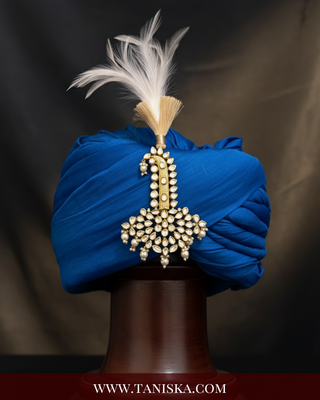 The Grand Vizier | Ornate Kundan & Ivory Plume Kalgi