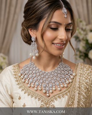 The Victoria Silver & Pearl Choker Set