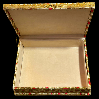 Handcrafted Embroidered Indian Jewelry Box – Decorative Keepsake Organizer