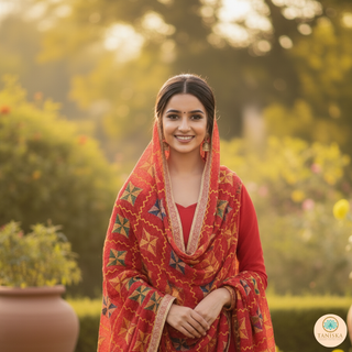 The Rose Garden Phulkari Dupatta