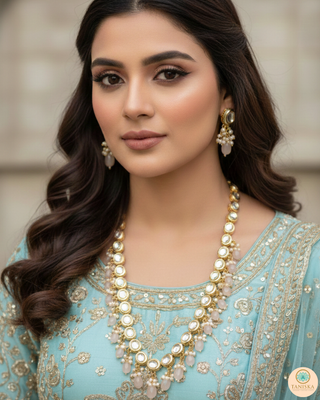 The Sovereign Ishani Heritage Haar (Peach)