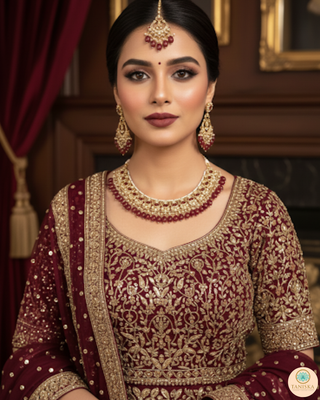 The Majestic Pearl-Droplet Necklace Set