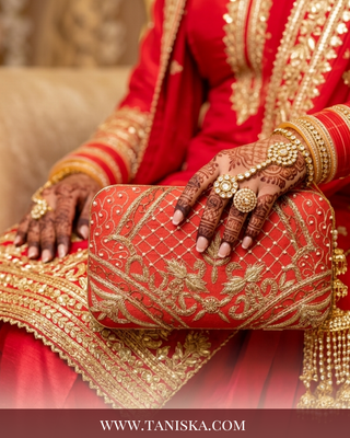 The Vermillion Heritage Bridal Clutch