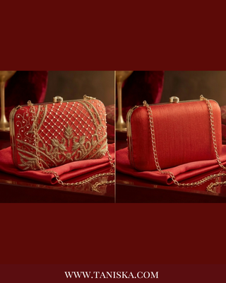 The Vermillion Heritage Bridal Clutch