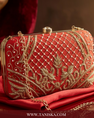 The Vermillion Heritage Bridal Clutch