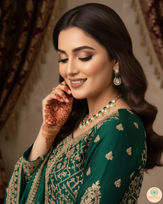 The Verra Necklace Set (Emerald Green)