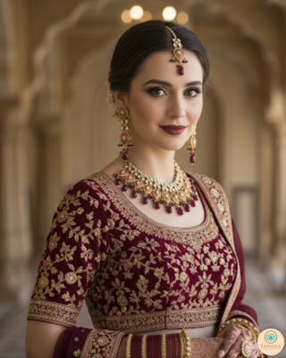 The Ruby Rose Meenakari Necklace Set - Uncut Kundan