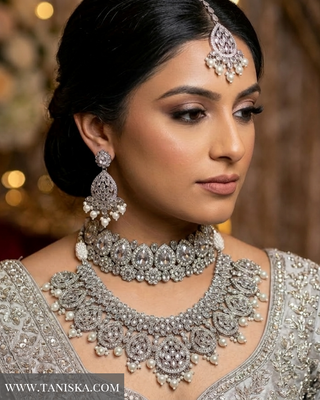The Chandni Silver Reverse AD Bridal Suite