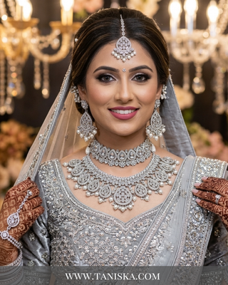 The Chandni Silver Reverse AD Bridal Suite