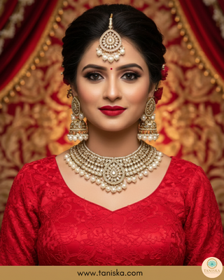 Golden 2 Traditional Necklace Set - Antique Gold