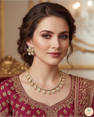 The Aurelia Floral Kundan Necklace Set