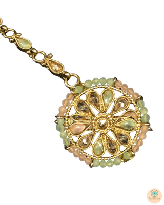 LIYANA Golden (Mint/Baby Pink) Necklace Set