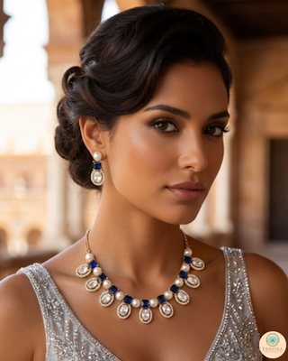 The Verra Necklace Set (Royal Blue)
